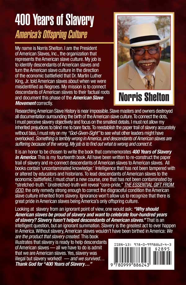 400 Years of Slavery back cover
