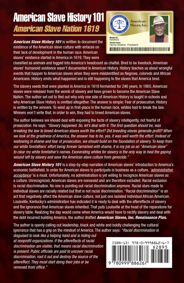 American Slave History 101 back cover